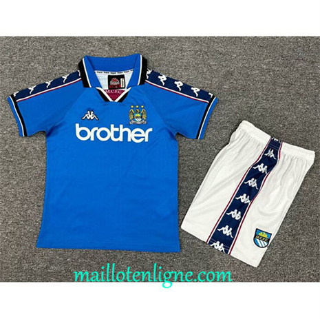 Thai Maillot Retro Manchester City Enfant Domicile 1997-98 maillotenligne 10487