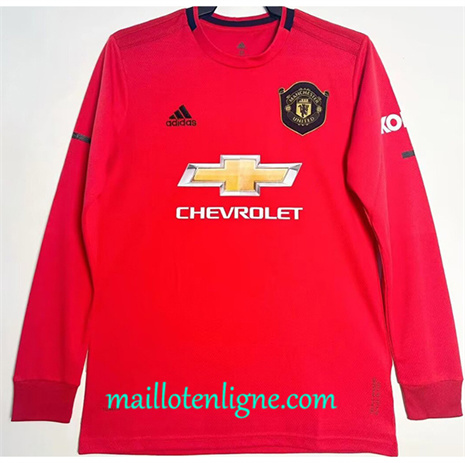 Thai Maillot Retro Manchester United Domicile Manche Longue 2019-20 maillotenligne 10496