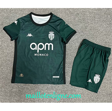 Thai Maillot AS Monaco Enfant Exterieur 2024 2025 maillotenligne 10124