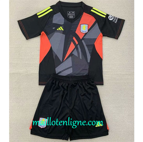 Thai Maillot Aston Villa Enfant Gardien de but Noir 2024 2025 maillotenligne 10146