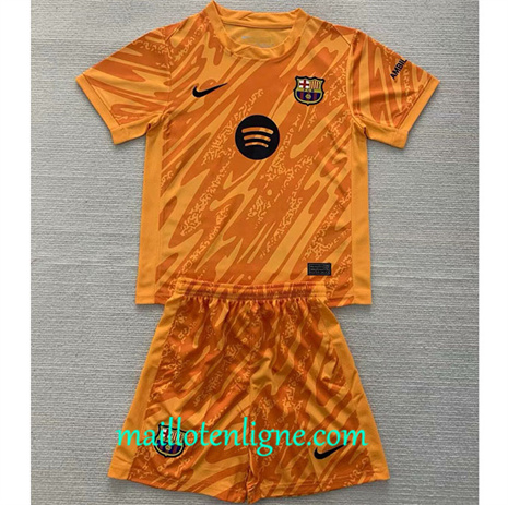 Thai Maillot Barcelone Enfant Gardien De But Orange 2024 2025 maillotenligne 10095