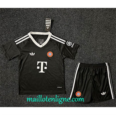 Thai Maillot Bayern Munich Enfant Gardien De But Noir 2024 2025 maillotenligne 10081