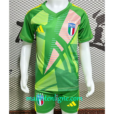 Thai Maillot Italie Enfant Gardien De But Vert 2024 2025 maillotenligne 10137