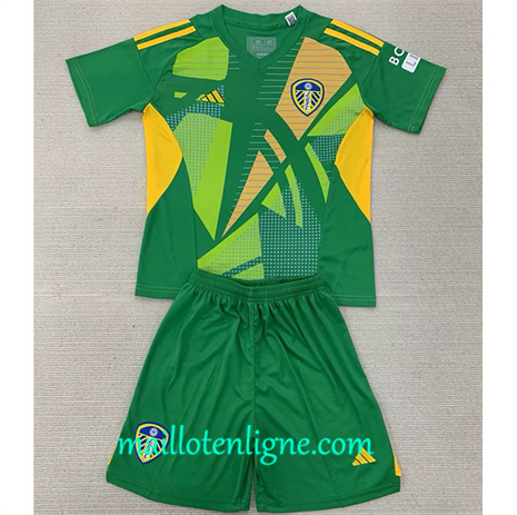 Thai Maillot Leeds United Enfant Gardien de but Vert 2024 2025 maillotenligne 10163