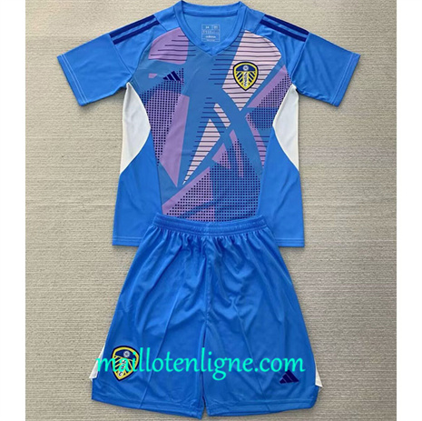 Thai Maillot Leeds United Enfant Gardien De But Bleu 2024 2025 maillotenligne 10165