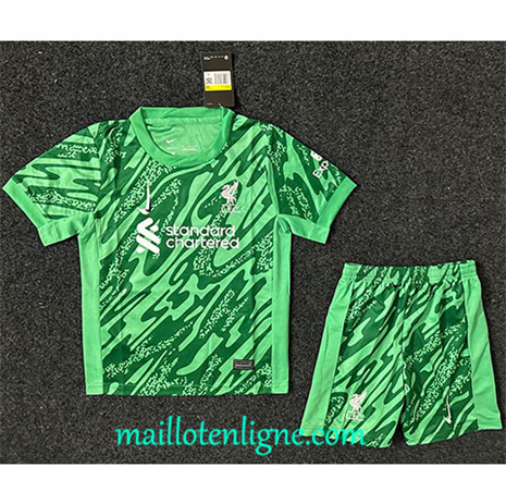 Thai Maillot Liverpool Enfant Gardien De But Vert 2024 2025 maillotenligne 10166