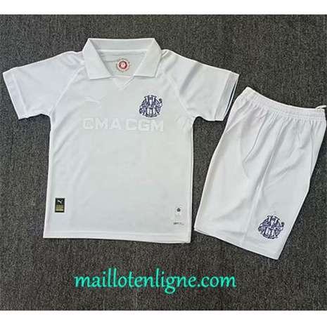 Thai Maillot Marseille Enfant Édition commémorative Blanc 2024 2025 maillotenligne 10128