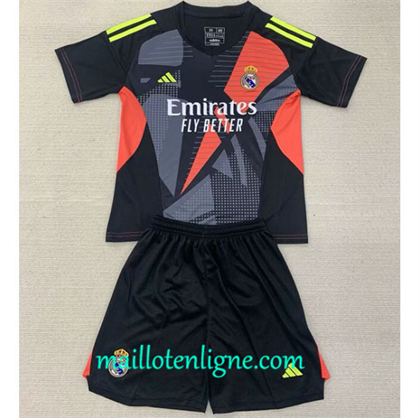 Thai Maillot Real Madrid Enfant Gardien de but Noir 2024 2025 maillotenligne 10114