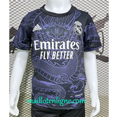 Thai Maillot Real Madrid Enfant Dragon Édition spéciale Noir/Violet 2024 2025 maillotenligne 10115