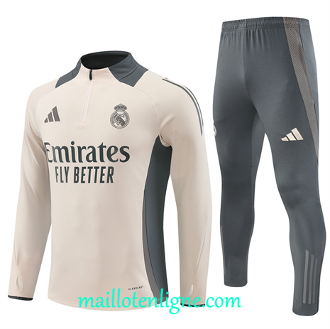 Thai Maillot Ensemble Real Madrid Survetement abricot 2024 2025 ligne 120575