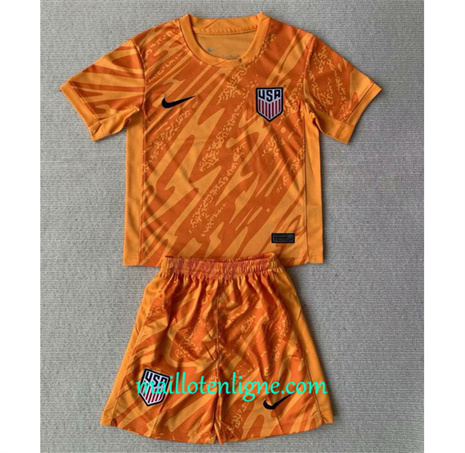 Thai Maillot Etats-unis Enfant Orange 2024 2025 ligne 46363