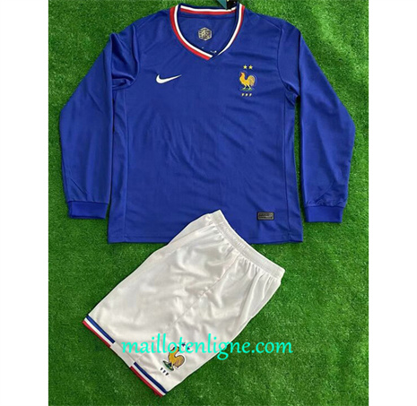 Thai Maillot France Enfant Domicile Manche Longue 2024 2025 ligne 46365