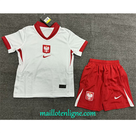 Thai Maillot Pologne Enfant Domicile 2024 2025 ligne 46482