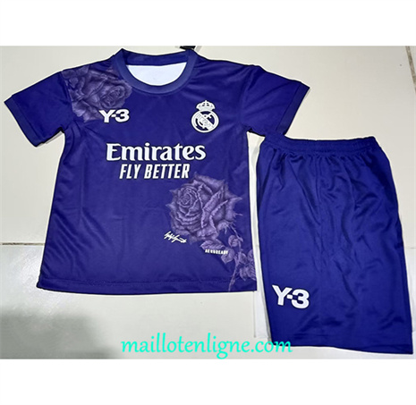 Thai Maillot Real Madrid Enfant Y3 Violet 2024 2025 ligne 46458