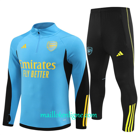 Thai Maillot Ensemble Arsenal Survetement bleu clair 2024 2025 ligne 46083