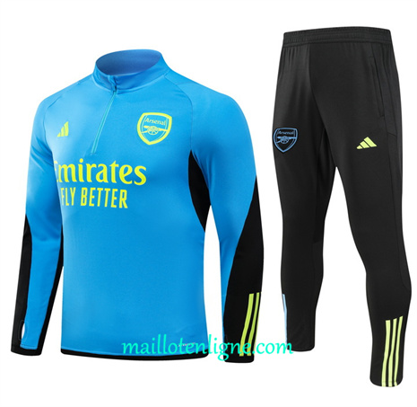 Thai Maillot Ensemble Arsenal Survetement bleu clair 2024 2025 ligne 46086