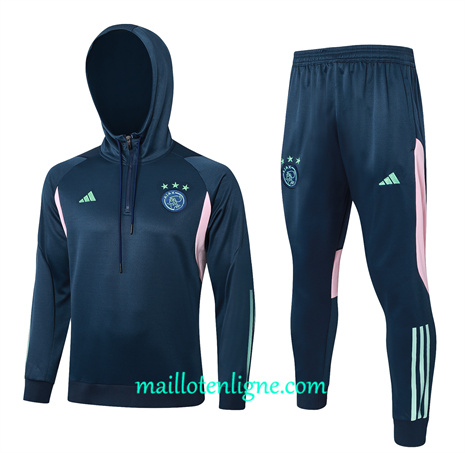 Thai Maillot Ensemble Ajax Enfant Survetement à capuche bleu royal 2024 2025 ligne 46114