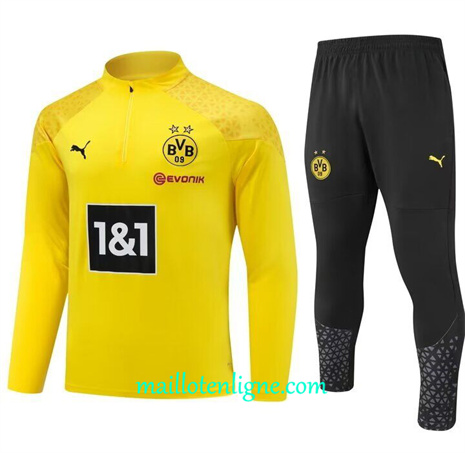 Thai Maillot Ensemble Borussia Dortmund Enfant Survetement jaune 2024 2025 ligne 46118