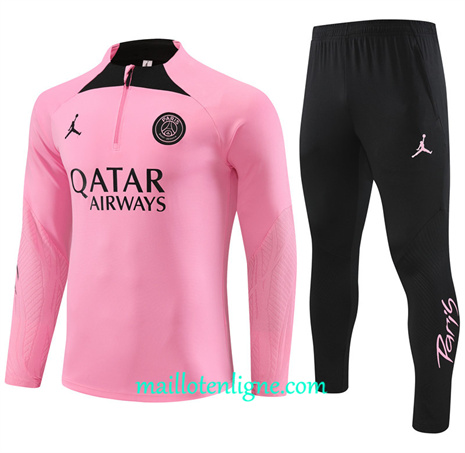 Thai Maillot Ensemble Paris Saint-Germain Enfant Survetement rose 2024 2025 ligne 46144