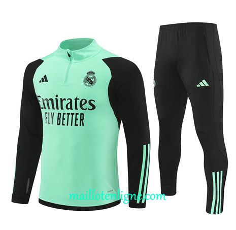 Thai Maillot Ensemble Real Madrid Enfant Survetement vert 2024 2025 ligne 46130