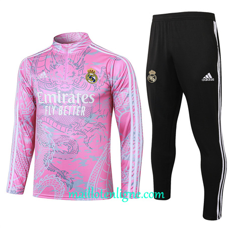 Thai Maillot Ensemble Real Madrid Enfant Survetement rose 2024 2025 ligne 46134