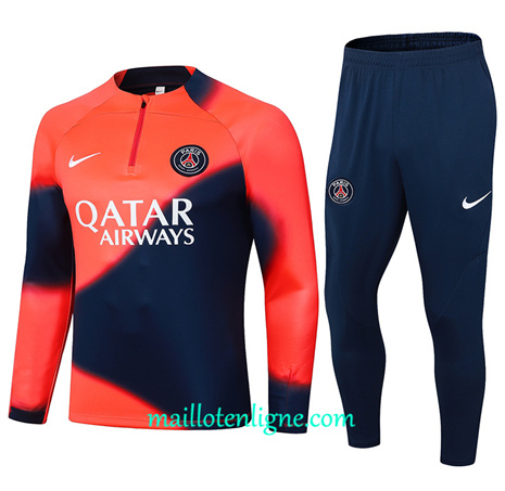 Thai Maillot Ensemble Paris Saint-Germain Survetement orange 2024 2025 ligne 46068