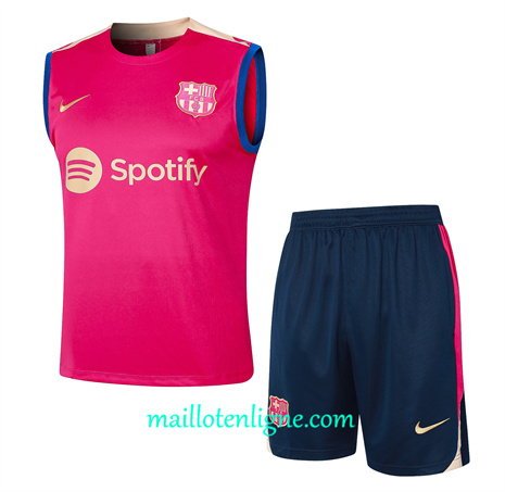 Thai Maillot Ensemble Barcelone Debardeur Training Rose 2024 2025 ligne 46197