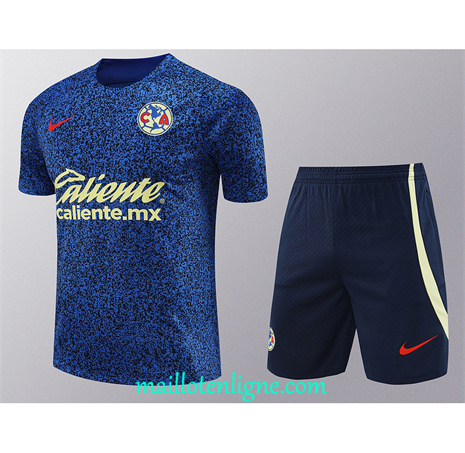 Thai Maillot Ensemble Club America + Short Training bleu 2024 2025 ligne 46190