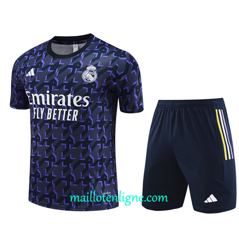 Thai Maillot Ensemble Real Madrid Enfant + Short Training bleu royal 2024 2025 ligne 46242