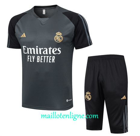 Thai Maillot Ensemble Real Madrid + Short Training gris 2024 2025 ligne 46247