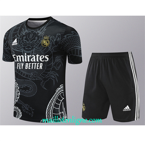 Thai Maillot Ensemble Real Madrid + Short Training noir 2024 2025 ligne 46251