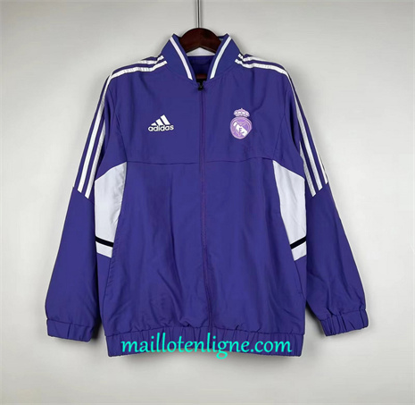 Thai Maillot Coupe vent Real Madrid Violet 2024 2025 ligne 46305