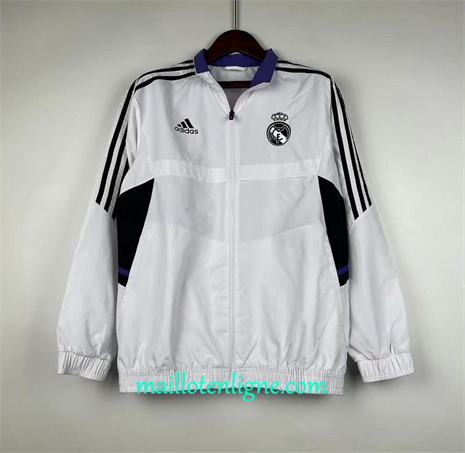 Thai Maillot Coupe vent Real Madrid Blanc 2024 2025 ligne 46306