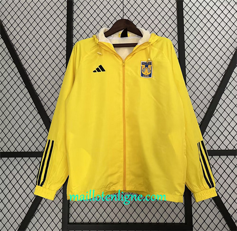 Thai Maillot Coupe vent Tigres UANL jaune 2024 2025 ligne 46290