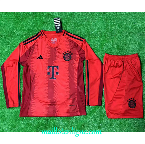 Thai Maillot Bayern Munich Enfant Domicile Manche Longue 2024 2025