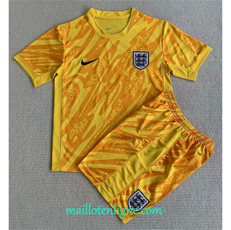 Thai Maillot Angleterre Enfant Gardien de but Jaune 2024 2025