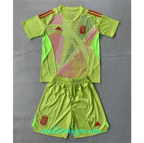 Thai Maillot Argentine Enfant Gardien de but Vert 2024 2025