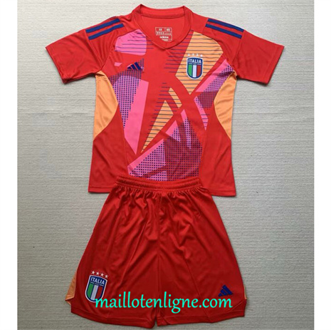 Thai Maillot Italie Enfant Gardien de but Rouge 2024 2025