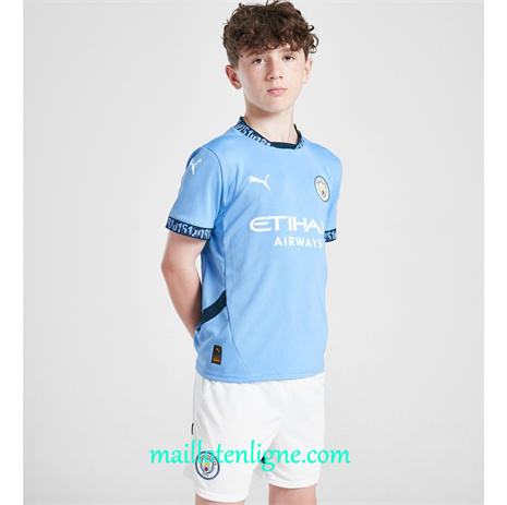 Thai Maillot Manchester City Enfant Domicile 2024 2025