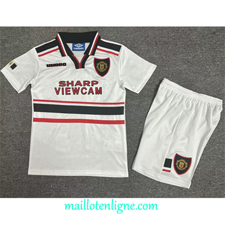 Thai Maillot Retro Manchester United Enfant Exterieur 1998-99