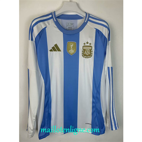 Thai Maillot Argentine Domicile Manche Longue 2024 2025