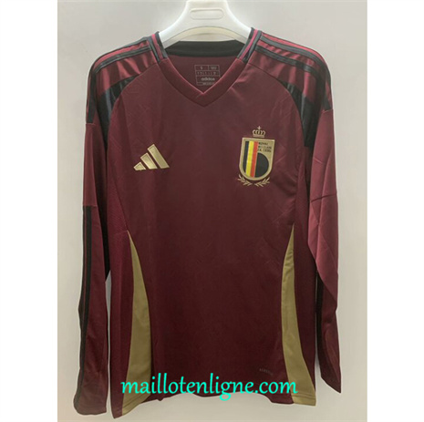 Thai Maillot Belgique Domicile Manche Longue 2024 2025