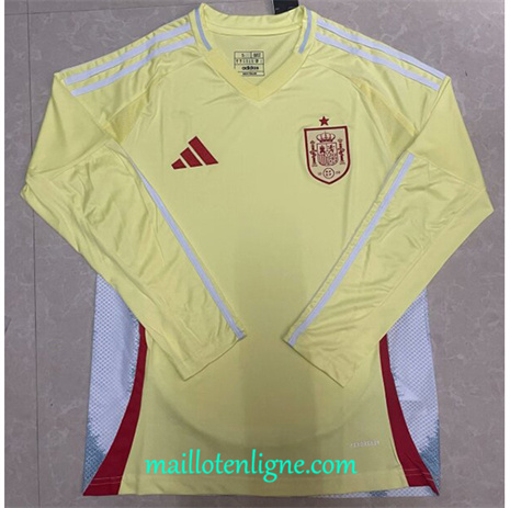 Thai Maillot Espagne Exterieur Manche Longue 2024 2025