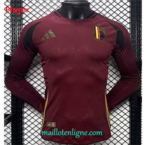 Thai Maillot Player Belgique Domicile Manche Longue 2024 2025