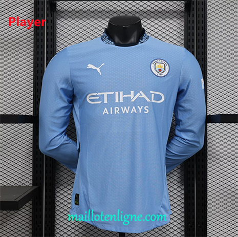 Thai Maillot Player Manchester City Domicile Manche Longue 2024 2025