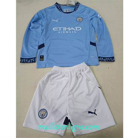 Thai Maillot Manchester City Enfant Domicile Manche Longue 2024 2025 ligne248121