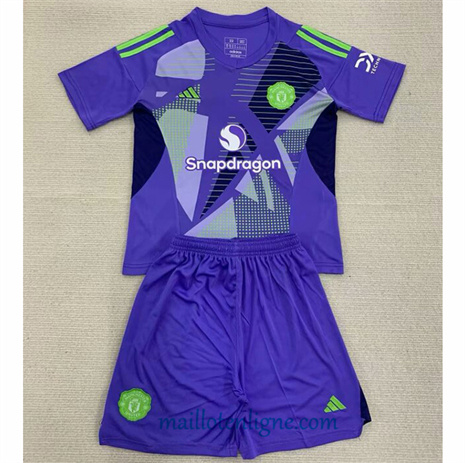 Thai Maillot Manchester United Enfant Gardien de but Violet 2024 2025 ligne248128