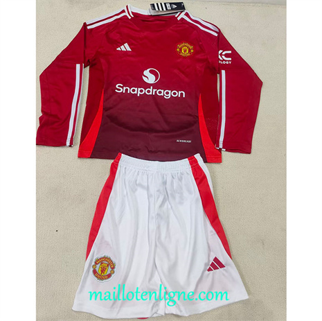 Thai Maillot Manchester United Enfant Domicile Manche Longue 2024 2025 ligne248127