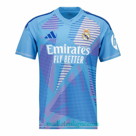 Thai Maillot Real Madrid Gardien de but Bleu 2024 2025 ligne248210