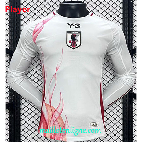 Thai Maillot Player Japon Y3 Manche Longue Blanc 2024 2025 ligne248320